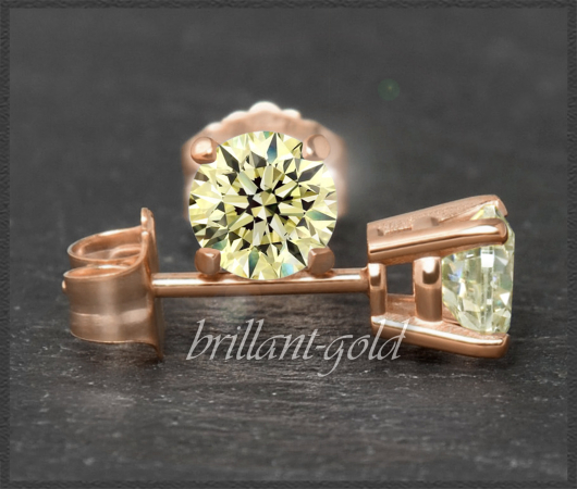 Diamant Ohrstecker 585 Gold; 1,60ct, VS